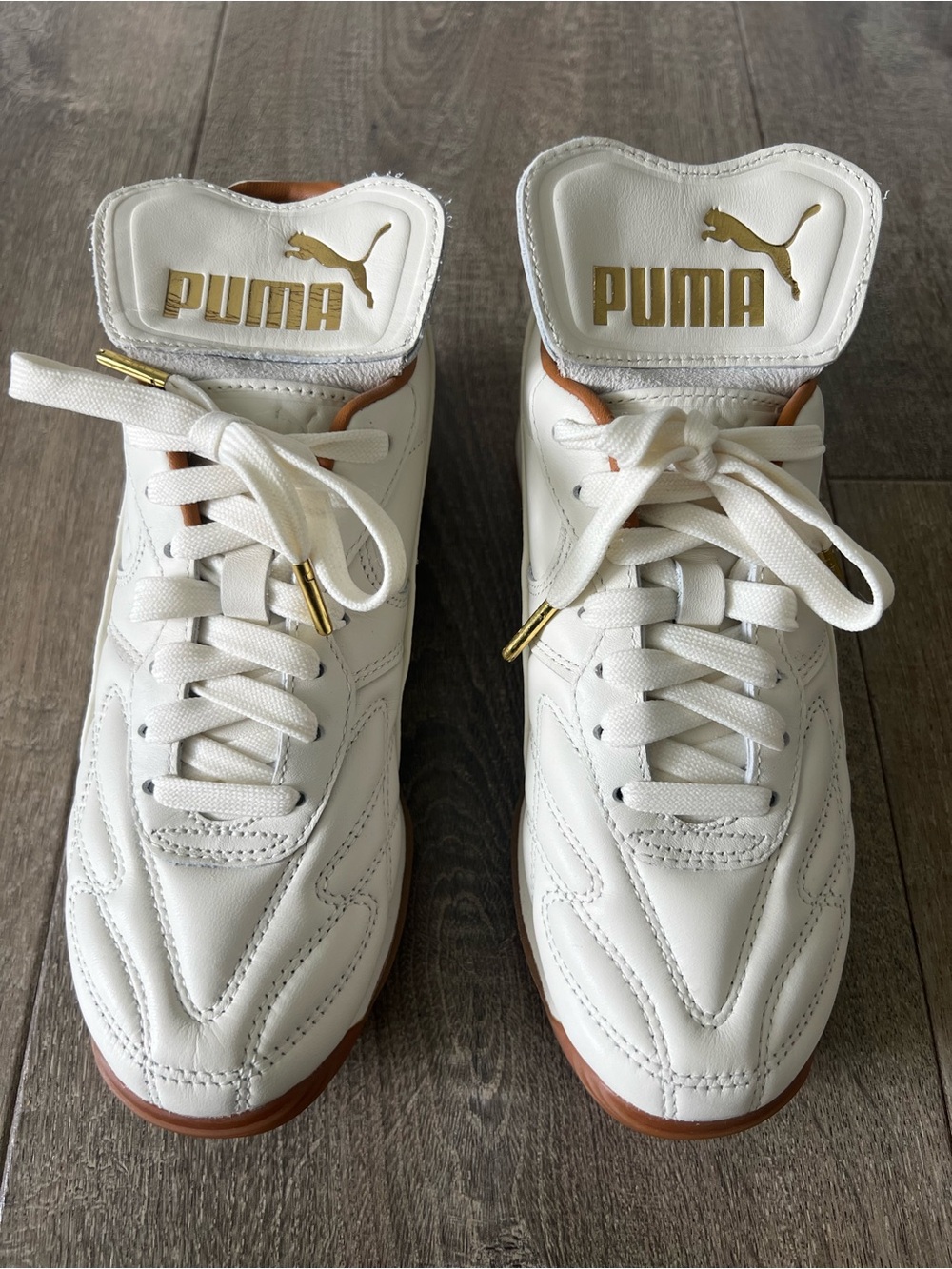 PUMA Women’s Fenty x Avanti Lace Up Leather White Sneakers Rihanna Sz 5.5 NWOT - Picture 7 of 8